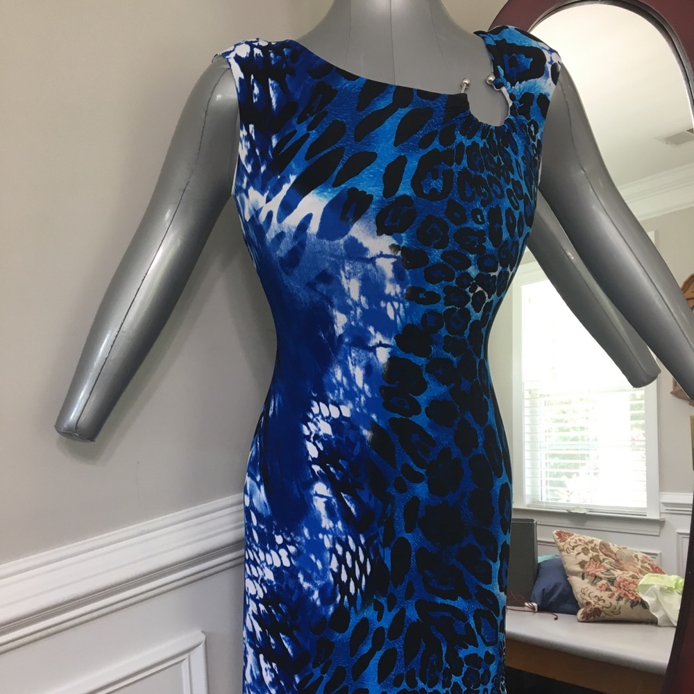 Cache Form Fitted Leopard Print Dress - Picture 2 of 8
